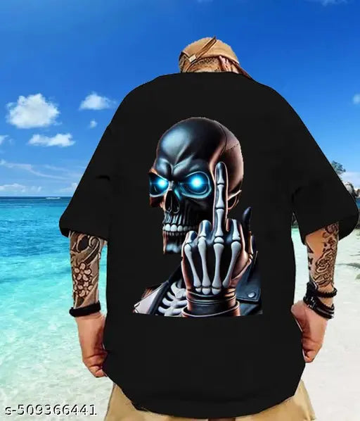 New Trendy Mens Oversize T shirt with back Skelll print